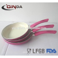 3pcs aluminium white ceramic frying pan set